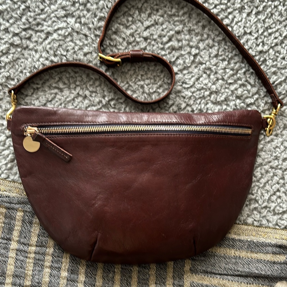 ✨Clare V ✨ Grande Fanny Burgundy Leather